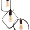 Valaisimet<Beliani Riippuvalaisin 3 Polttimoa Metalli Musta Vomano