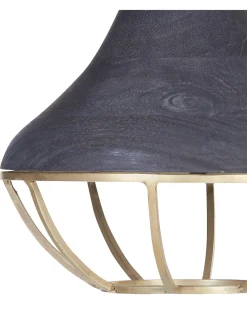 New Beliani Riippuvalaisin 2 Polttimoa Mangopuu Musta/Messinki Bagmati