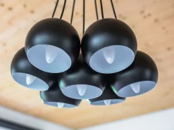 Cheap Beliani Riippuvalaisin 7 Polttimoa Metalli Musta Olza