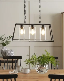 Clearance Beliani Riippuvalaisin 3 Polttimoa Rauta Musta Muger