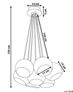 Cheap Beliani Riippuvalaisin 7 Polttimoa Metalli Kupari Olza