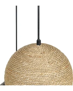 Sale Beliani Riippuvalaisin 3 Polttimoa Olki Monivarinen Endrick