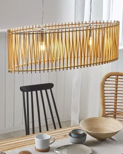 Valaisimet<Beliani Riippuvalaisin 2 Polttimoa Vaalea Puu Chari