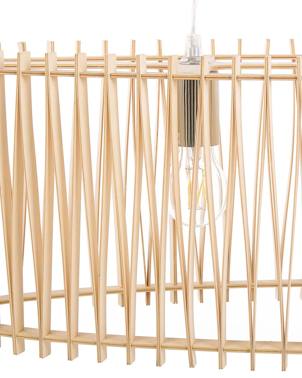 Valaisimet<Beliani Riippuvalaisin 2 Polttimoa Vaalea Puu Chari