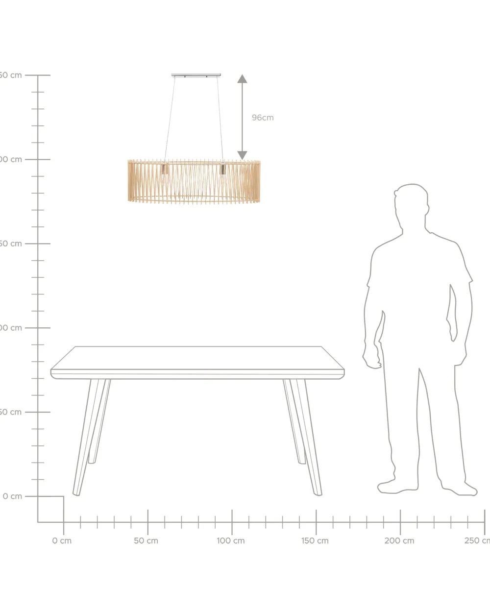 Valaisimet<Beliani Riippuvalaisin 2 Polttimoa Vaalea Puu Chari