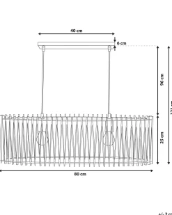 Valaisimet<Beliani Riippuvalaisin 2 Polttimoa Vaalea Puu Chari