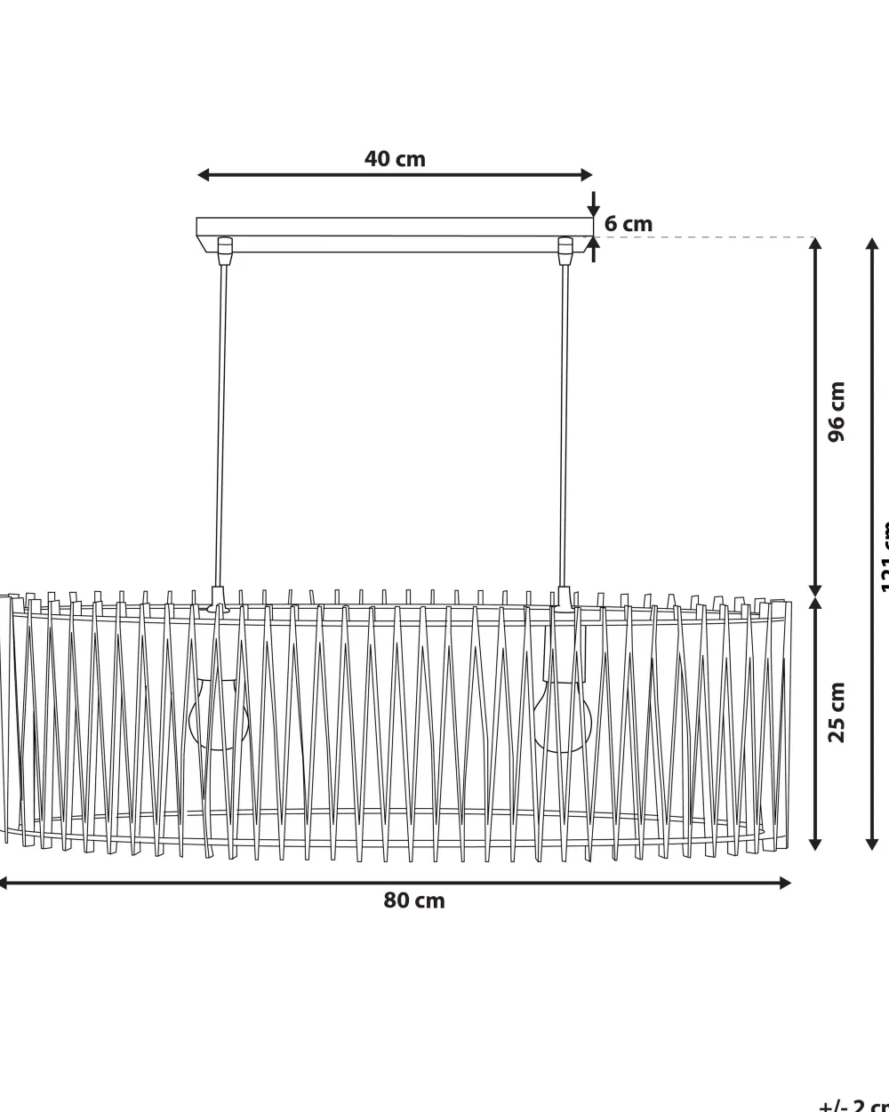 Valaisimet<Beliani Riippuvalaisin 2 Polttimoa Vaalea Puu Chari