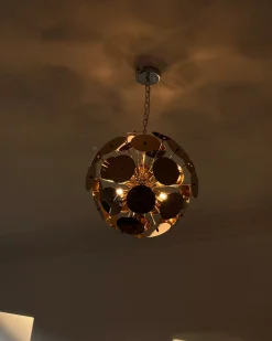 Cheap Beliani Riippuvalaisin 4 Polttimoa Ruostumaton Teras Kupari Zambezi