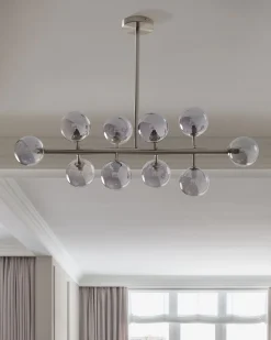 Shop Beliani Riippuvalaisin 10 Polttimoa Teras Hopea Ramis