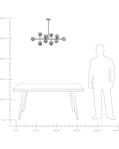 Shop Beliani Riippuvalaisin 10 Polttimoa Teras Hopea Ramis