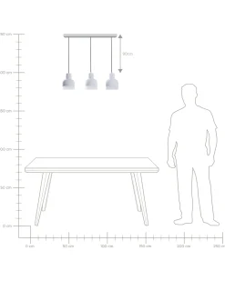 Shop Beliani Riippuvalaisin 3 Polttimoa Betoni Vaaleanharmaa Luni