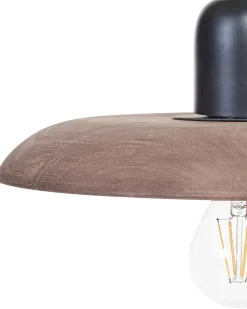 Valaisimet<Beliani Riippuvalaisin 3 Polttimoa Mangopuu Tumma Puu Manjeera