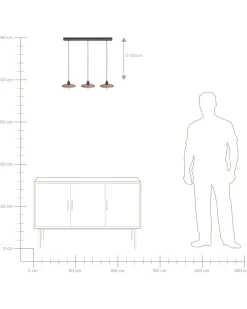 Valaisimet<Beliani Riippuvalaisin 3 Polttimoa Mangopuu Tumma Puu Manjeera