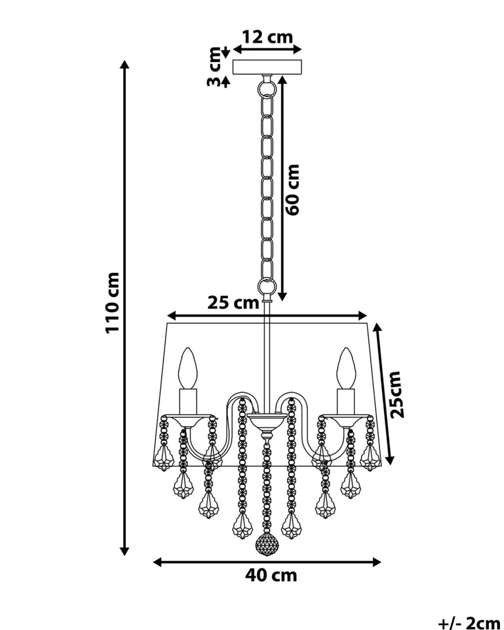 Clearance Beliani Riippuvalaisin 3 Polttimoa Musta Evans