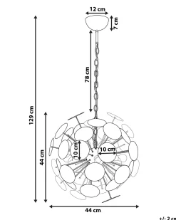 Best Sale Beliani Riippuvalaisin 4 Polttimoa Metalli Musta/Kulta Maritsa