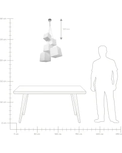 Valaisimet<Beliani Riippuvalaisin 5 Polttimoa Kangas Valkoinen Mesta