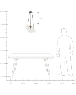 Online Beliani Riippuvalaisin 3 Polttimoa Lasi Kirkas Ladon