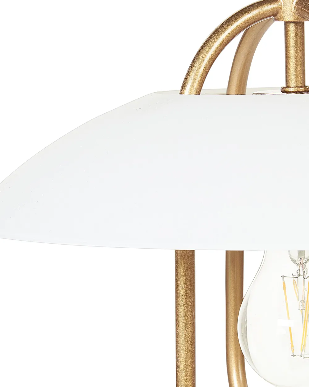 Valaisimet<Beliani Riippuvalaisin 3 Polttimoa Metalli Kulta/Valkoinen Nattai