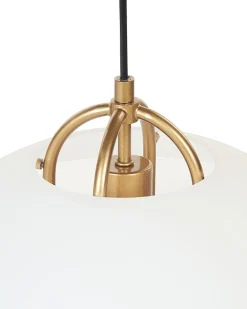 Valaisimet<Beliani Riippuvalaisin 3 Polttimoa Metalli Kulta/Valkoinen Nattai