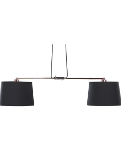 Cheap Beliani Riippuvalaisin 2 Polttimoa Kangas Musta Fucino