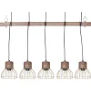 Valaisimet<Beliani Riippuvalaisin 5 Polttimoa Vaalea Puu/Messinki Varada