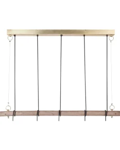 Valaisimet<Beliani Riippuvalaisin 5 Polttimoa Vaalea Puu/Messinki Varada