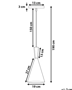 Online Beliani Riippuvalaisin Alumiini Harmaa/Kupari Tagus