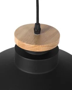 Valaisimet<Beliani Riippuvalaisin Alumiini Musta Danube