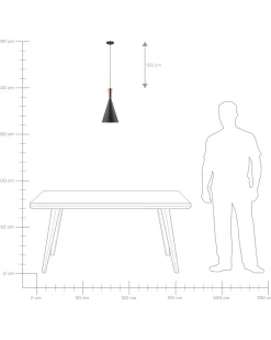 Valaisimet<Beliani Riippuvalaisin Alumiini Musta/Kupari Tagus