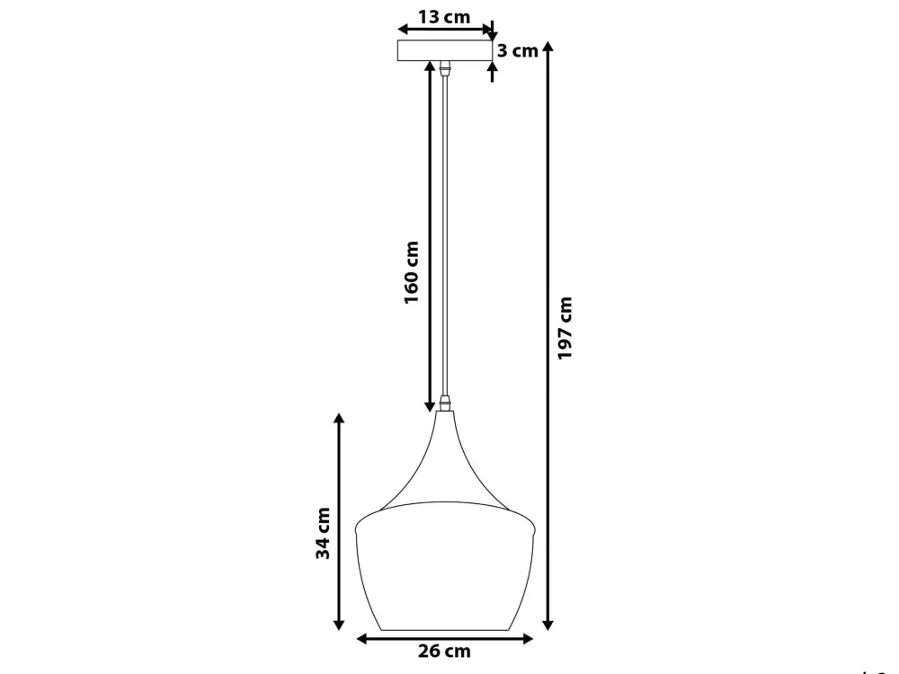 Online Beliani Riippuvalaisin Alumiini Valkoinen Fraser