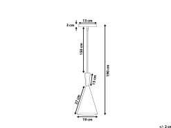 Valaisimet<Beliani Riippuvalaisin Alumiini Valkoinen Tagus