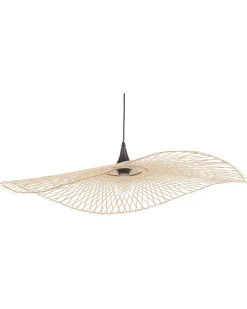 Best Beliani Riippuvalaisin Bambu Iso Vaalea Puu Floyd