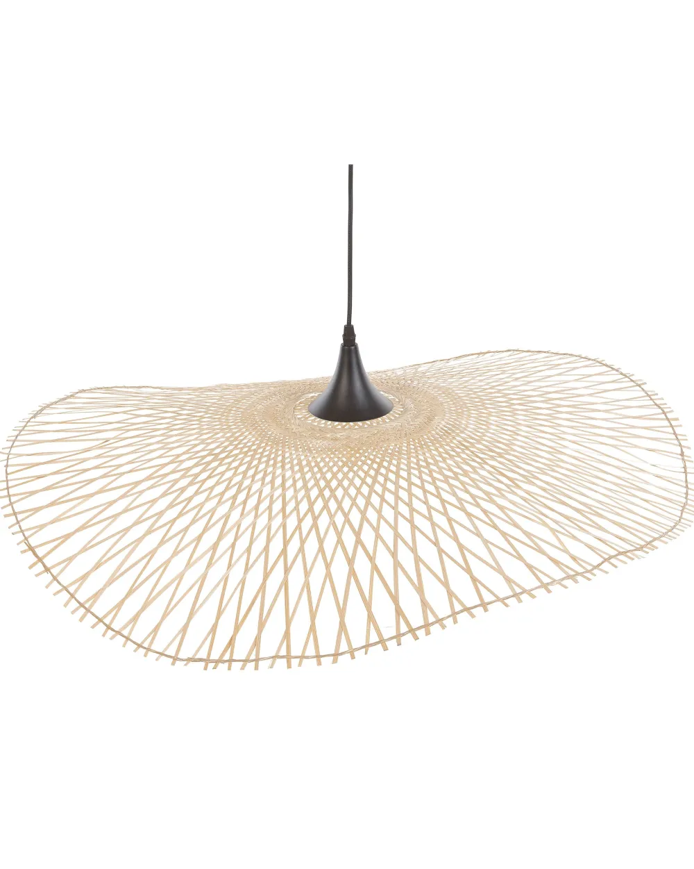 Best Beliani Riippuvalaisin Bambu Iso Vaalea Puu Floyd