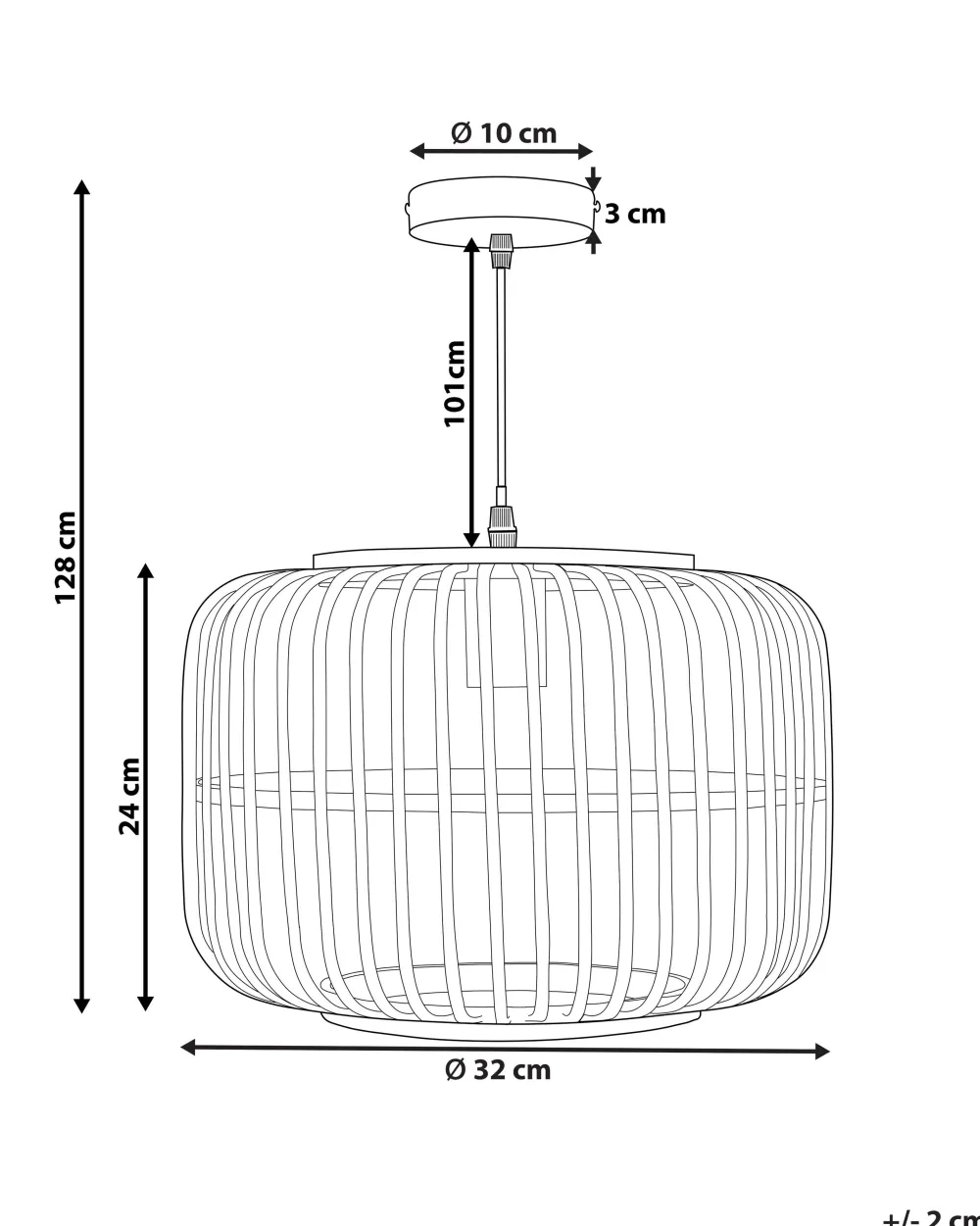 Sale Beliani Riippuvalaisin Bambu Musta Macheke