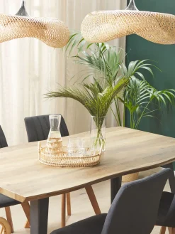 Valaisimet<Beliani Riippuvalaisin Bambu Pieni Vaalea Puu Boyne