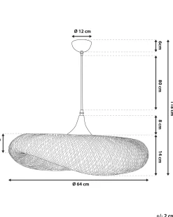 Valaisimet<Beliani Riippuvalaisin Bambu Pieni Vaalea Puu Boyne