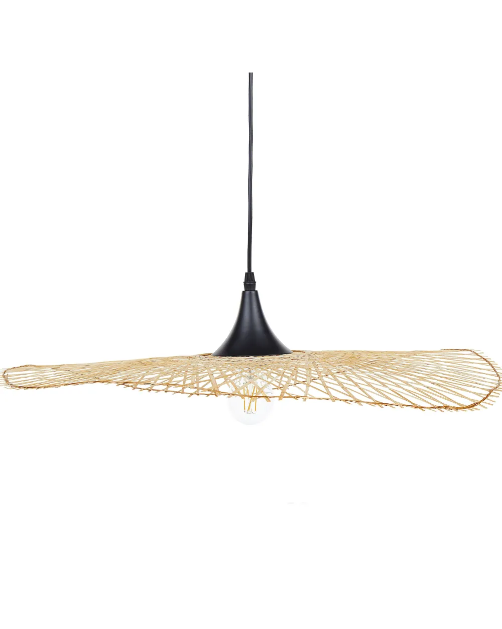 Sale Beliani Riippuvalaisin Bambu Pieni Vaalea Puu Floyd