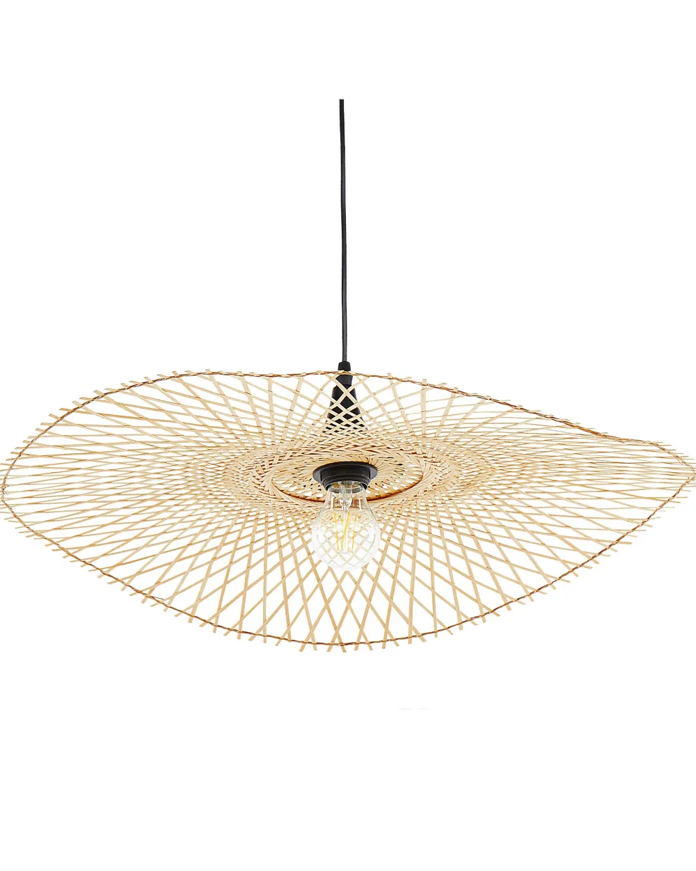 Sale Beliani Riippuvalaisin Bambu Pieni Vaalea Puu Floyd