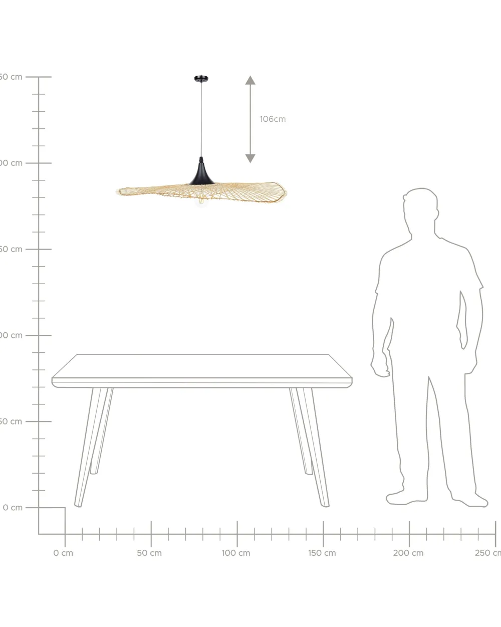 Sale Beliani Riippuvalaisin Bambu Pieni Vaalea Puu Floyd