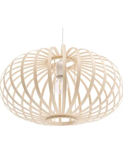 Fashion Beliani Riippuvalaisin Bambu Vaalea Puu Havel