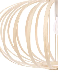 Fashion Beliani Riippuvalaisin Bambu Vaalea Puu Havel