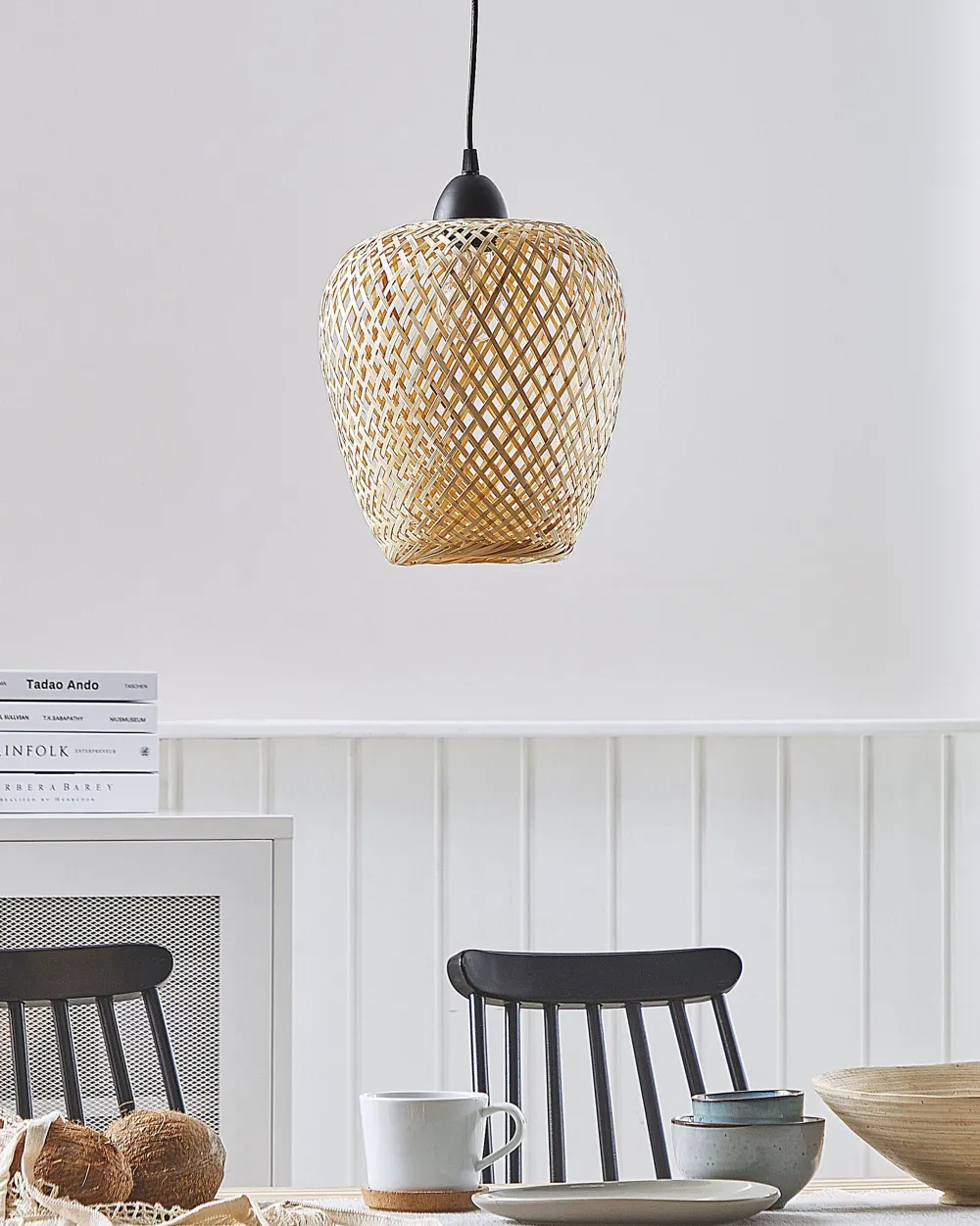 Sale Beliani Riippuvalaisin Bambu Vaalea Puu Bomu