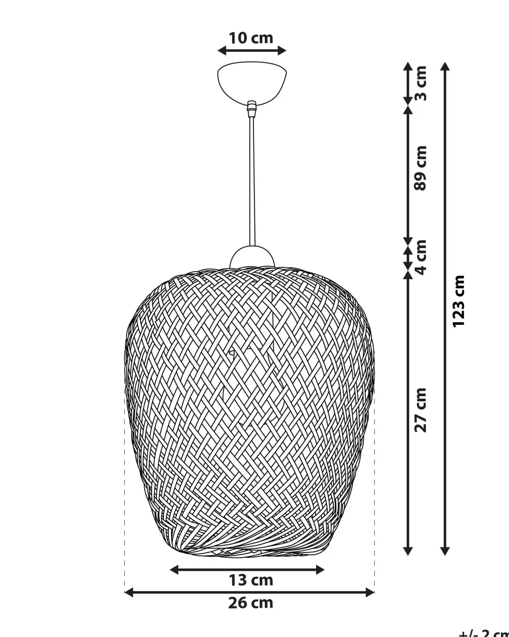 Sale Beliani Riippuvalaisin Bambu Vaalea Puu Bomu