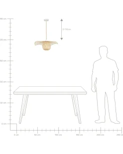 Best Sale Beliani Riippuvalaisin Bambu Vaalea Puu Bonito