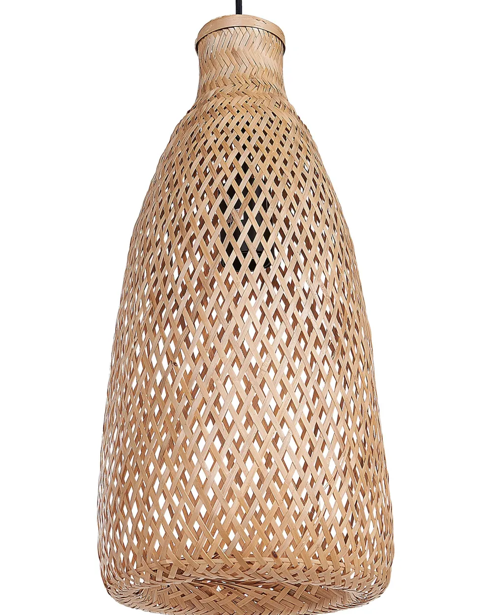 Hot Beliani Riippuvalaisin Bambu Vaalea Puu Lwela