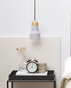 Valaisimet<Beliani Riippuvalaisin Betoni Vaaleanharmaa Apure