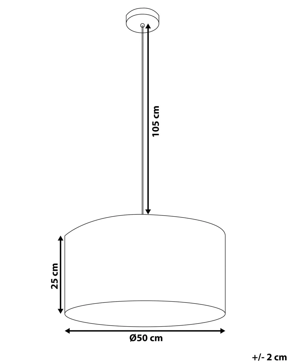 Valaisimet<Beliani Riippuvalaisin Kangas Musta Elbe