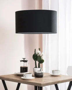 Valaisimet<Beliani Riippuvalaisin Kangas Musta Elbe