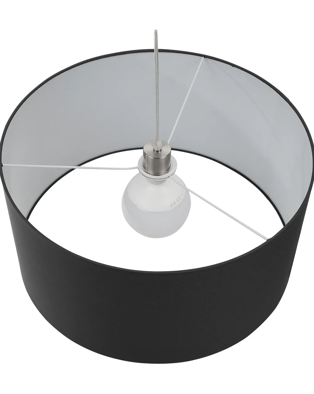 Valaisimet<Beliani Riippuvalaisin Kangas Musta Elbe