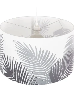 Valaisimet<Beliani Riippuvalaisin Kangas Valkoinen/Harmaa Ziller